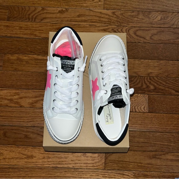 Vintage Havana Amaze Platform Metallic Sneakers White, Silver & Pink Women’s 8 - Picture 8 of 16